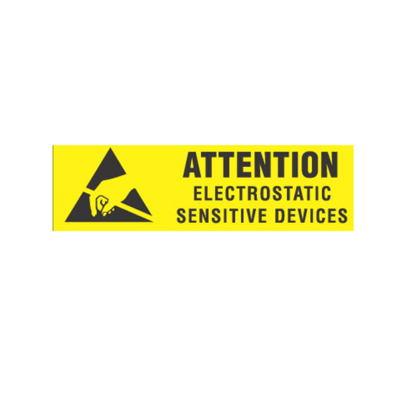 Transforming Technologies 3/8 x 1-1/4, "Attention Electrostatic Sensitive Devices" LB9020